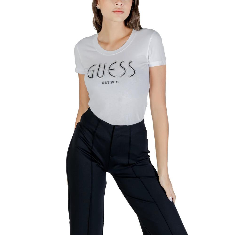 Guess Weißes Baumwoll-T-Shirt by Guess