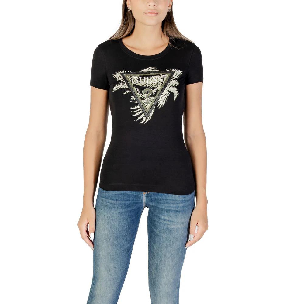 Guess Schwarzes Baumwoll-T-Shirt by Guess