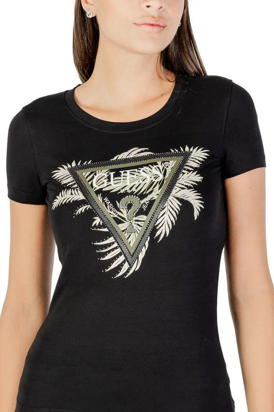 Guess Schwarzes Baumwoll-T-Shirt by Guess