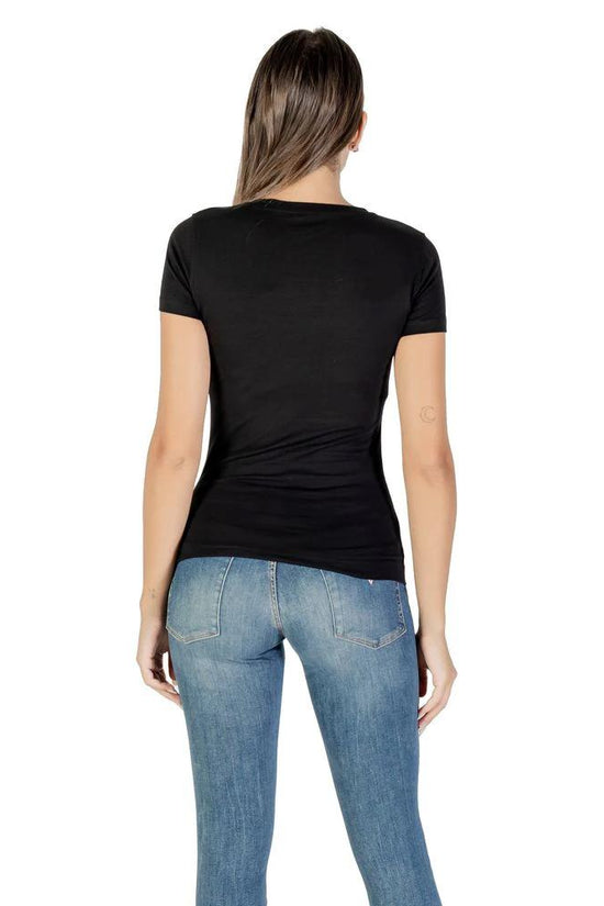 Guess Schwarzes Baumwoll-T-Shirt by Guess
