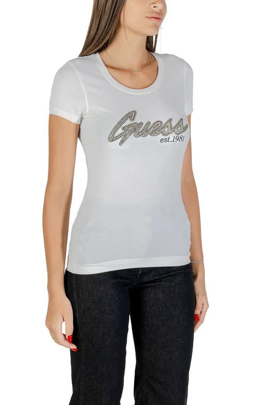 Guess Weißes Baumwoll-T-Shirt by Guess