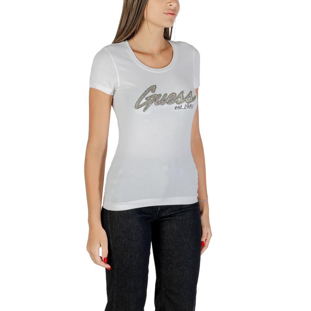 Guess Weißes Baumwoll-T-Shirt by Guess