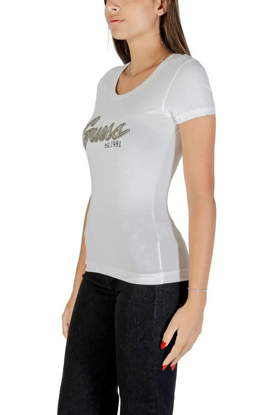 Guess Weißes Baumwoll-T-Shirt by Guess