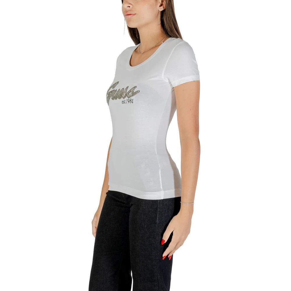 Guess Weißes Baumwoll-T-Shirt by Guess