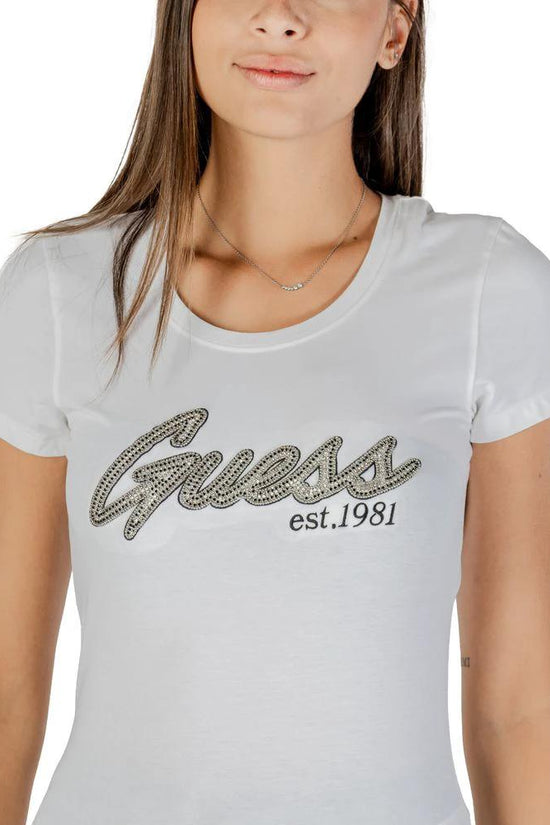 Guess Weißes Baumwoll-T-Shirt by Guess