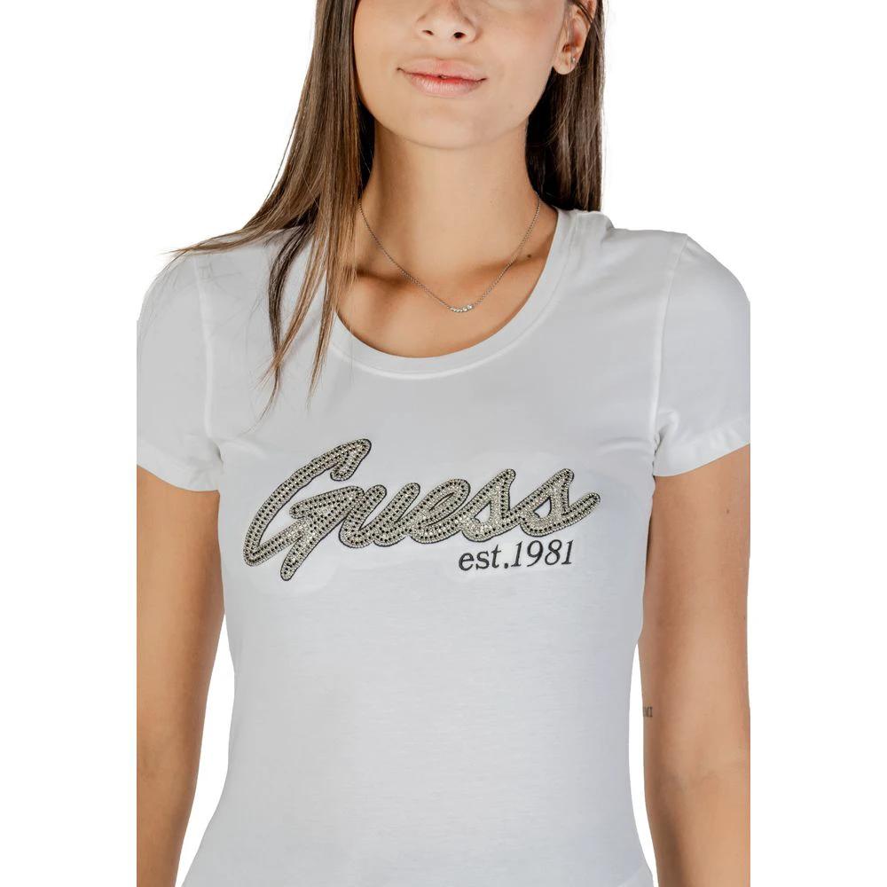 Guess Weißes Baumwoll-T-Shirt by Guess