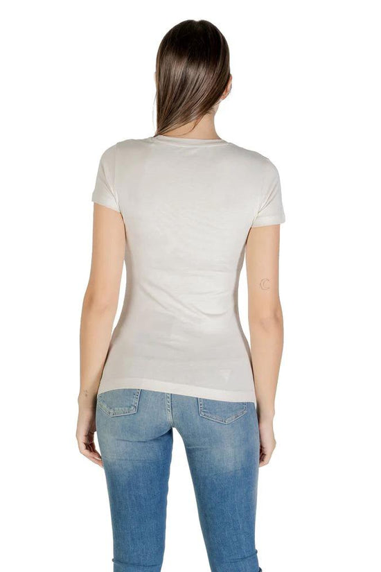 Guess Beige Cotton T-Shirt by Guess