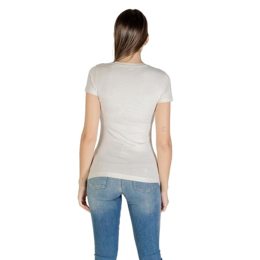 Guess Beige Cotton T-Shirt by Guess