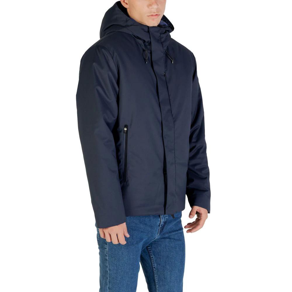 EA7 Emporio Armani Blauer Polyester-Mantel by EA7 Emporio Armani