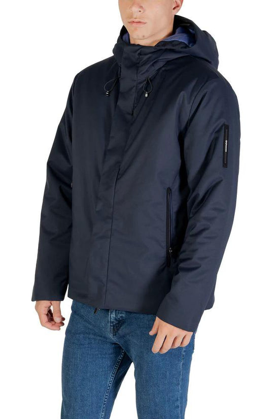 EA7 Emporio Armani Blauer Polyester-Mantel by EA7 Emporio Armani