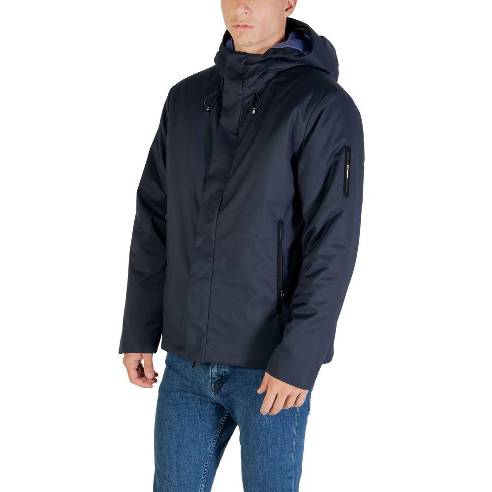 EA7 Emporio Armani Blauer Polyester-Mantel by EA7 Emporio Armani