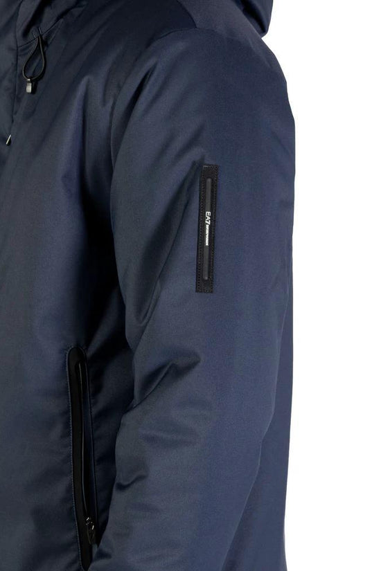 EA7 Emporio Armani Blauer Polyester-Mantel by EA7 Emporio Armani