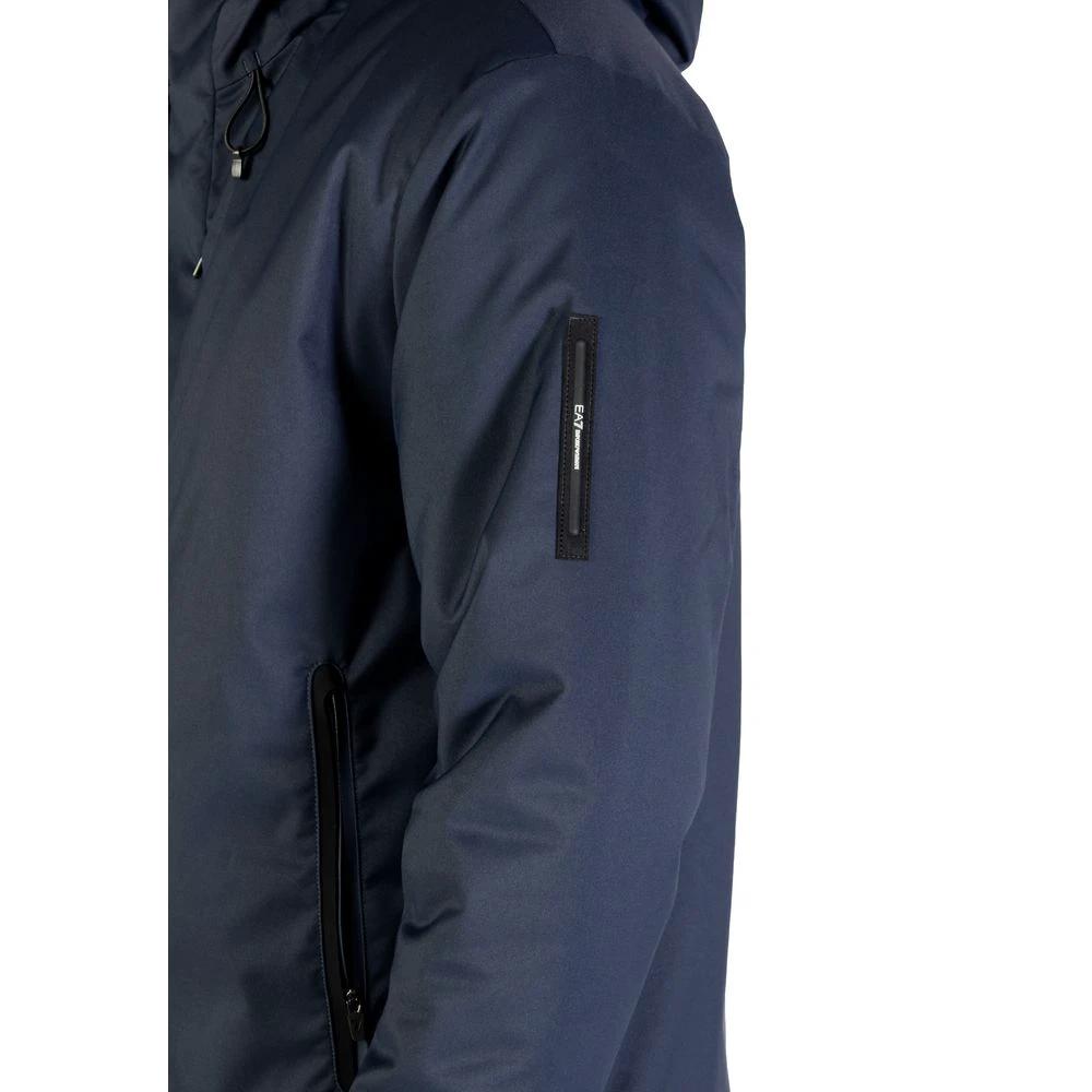 EA7 Emporio Armani Blauer Polyester-Mantel by EA7 Emporio Armani