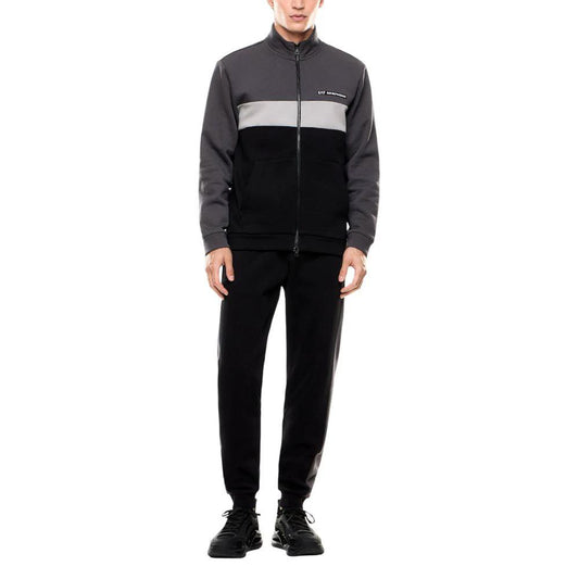 EA7 Emporio Armani Schwarzer Baumwoll-Trainingsanzug by EA7 Emporio Armani