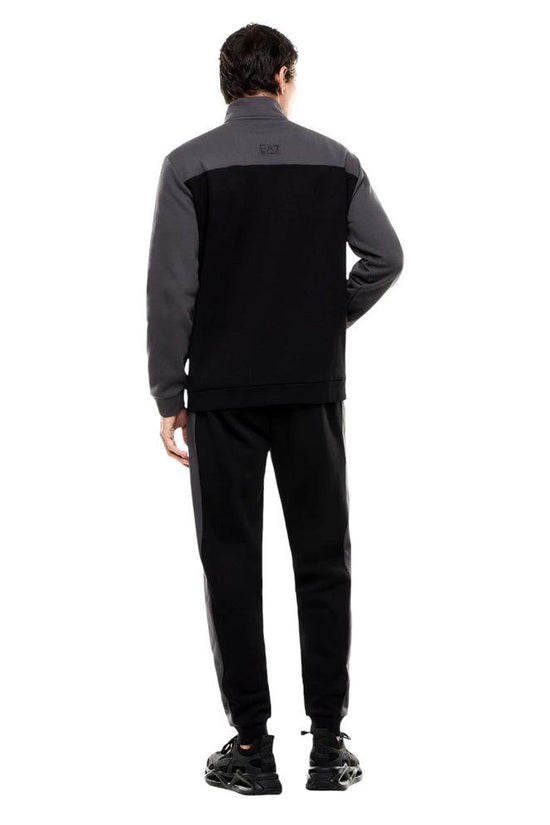 EA7 Emporio Armani Schwarzer Baumwoll-Trainingsanzug by EA7 Emporio Armani