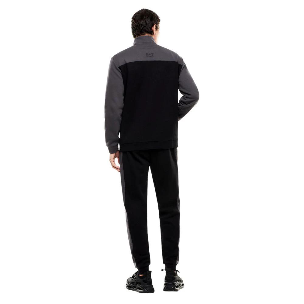 EA7 Emporio Armani Schwarzer Baumwoll-Trainingsanzug by EA7 Emporio Armani