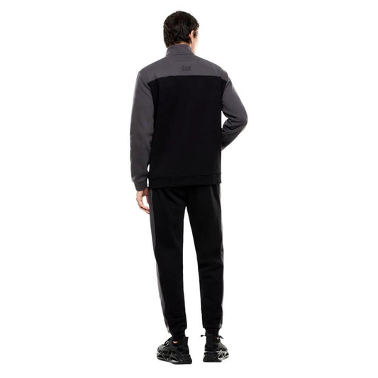 EA7 Emporio Armani Schwarzer Baumwoll-Trainingsanzug by EA7 Emporio Armani