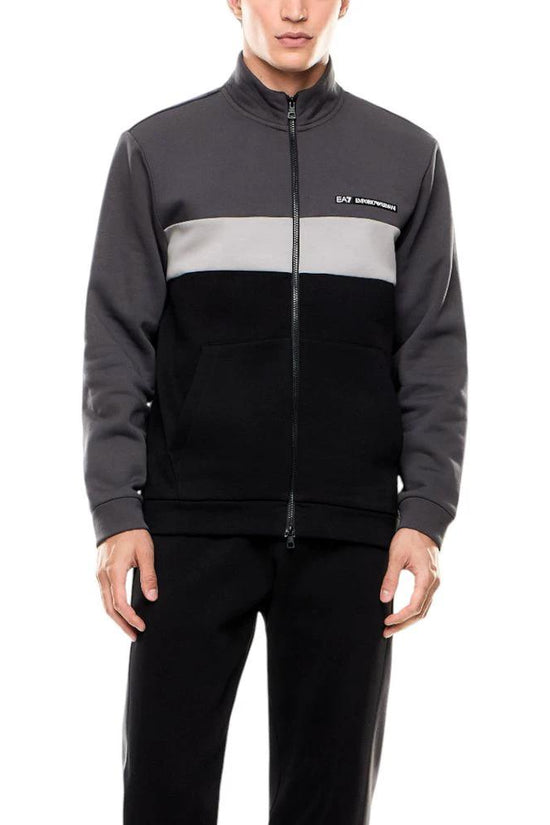 EA7 Emporio Armani Schwarzer Baumwoll-Trainingsanzug by EA7 Emporio Armani