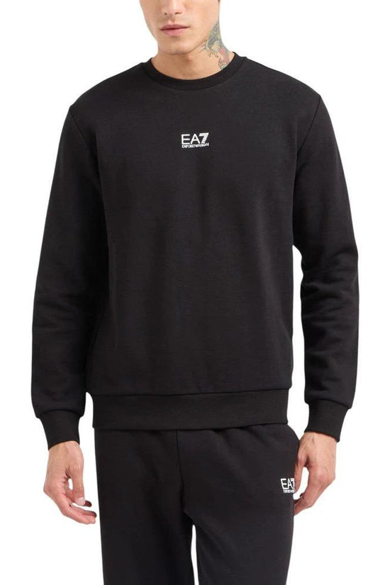 EA7 Emporio Armani Schwarzer Baumwoll-Sweatshirt by EA7 Emporio Armani
