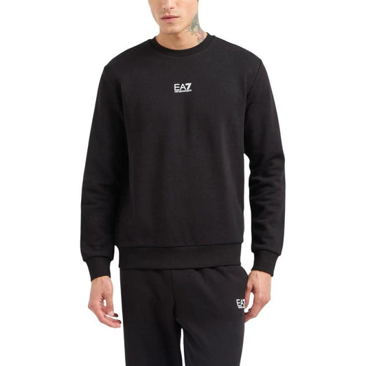 EA7 Emporio Armani Schwarzer Baumwoll-Sweatshirt by EA7 Emporio Armani