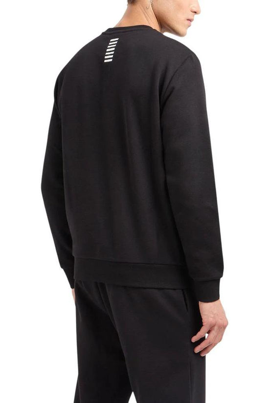 EA7 Emporio Armani Schwarzer Baumwoll-Sweatshirt by EA7 Emporio Armani
