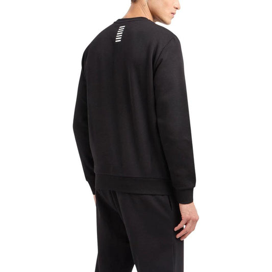 EA7 Emporio Armani Schwarzer Baumwoll-Sweatshirt by EA7 Emporio Armani