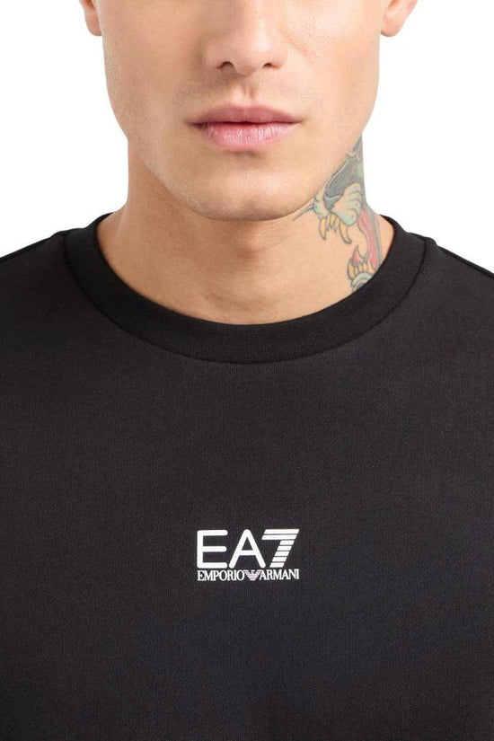 EA7 Emporio Armani Schwarzer Baumwoll-Sweatshirt by EA7 Emporio Armani