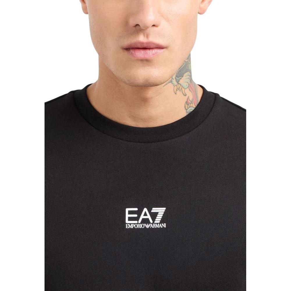 EA7 Emporio Armani Schwarzer Baumwoll-Sweatshirt by EA7 Emporio Armani