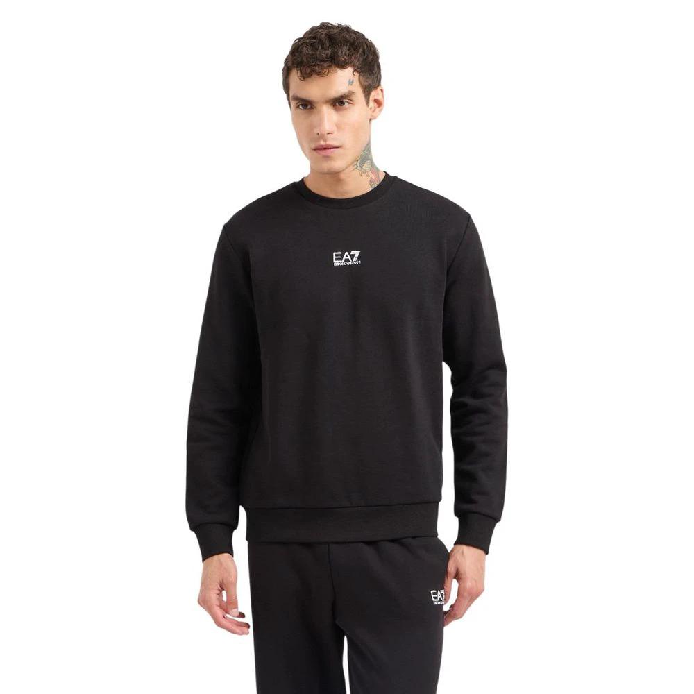 EA7 Emporio Armani Schwarzer Baumwoll-Sweatshirt by EA7 Emporio Armani