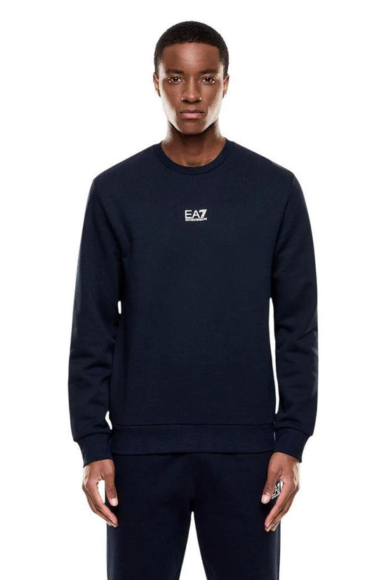 EA7 Emporio Armani Blauer Baumwoll-Sweatshirt by EA7 Emporio Armani