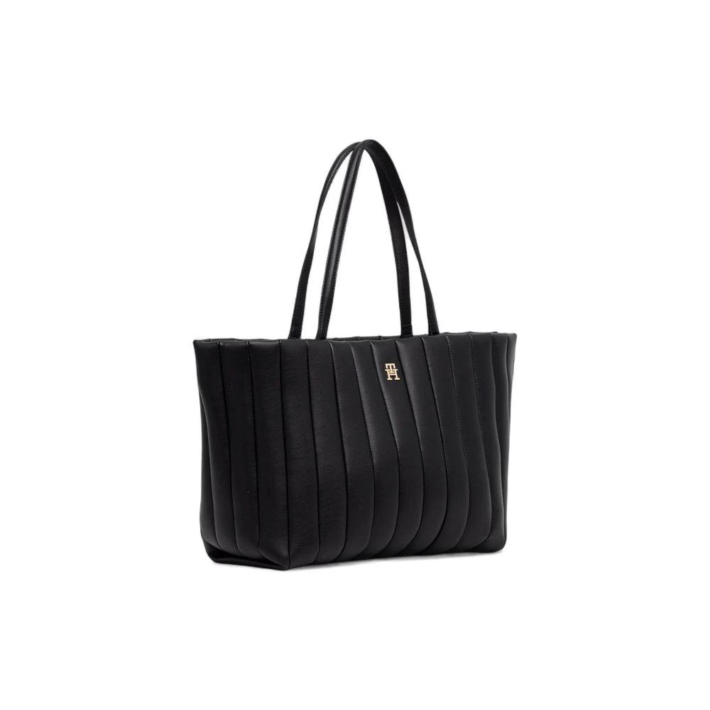 Tommy Hilfiger Schwarze Handtasche aus Polyethylen by Tommy Hilfiger