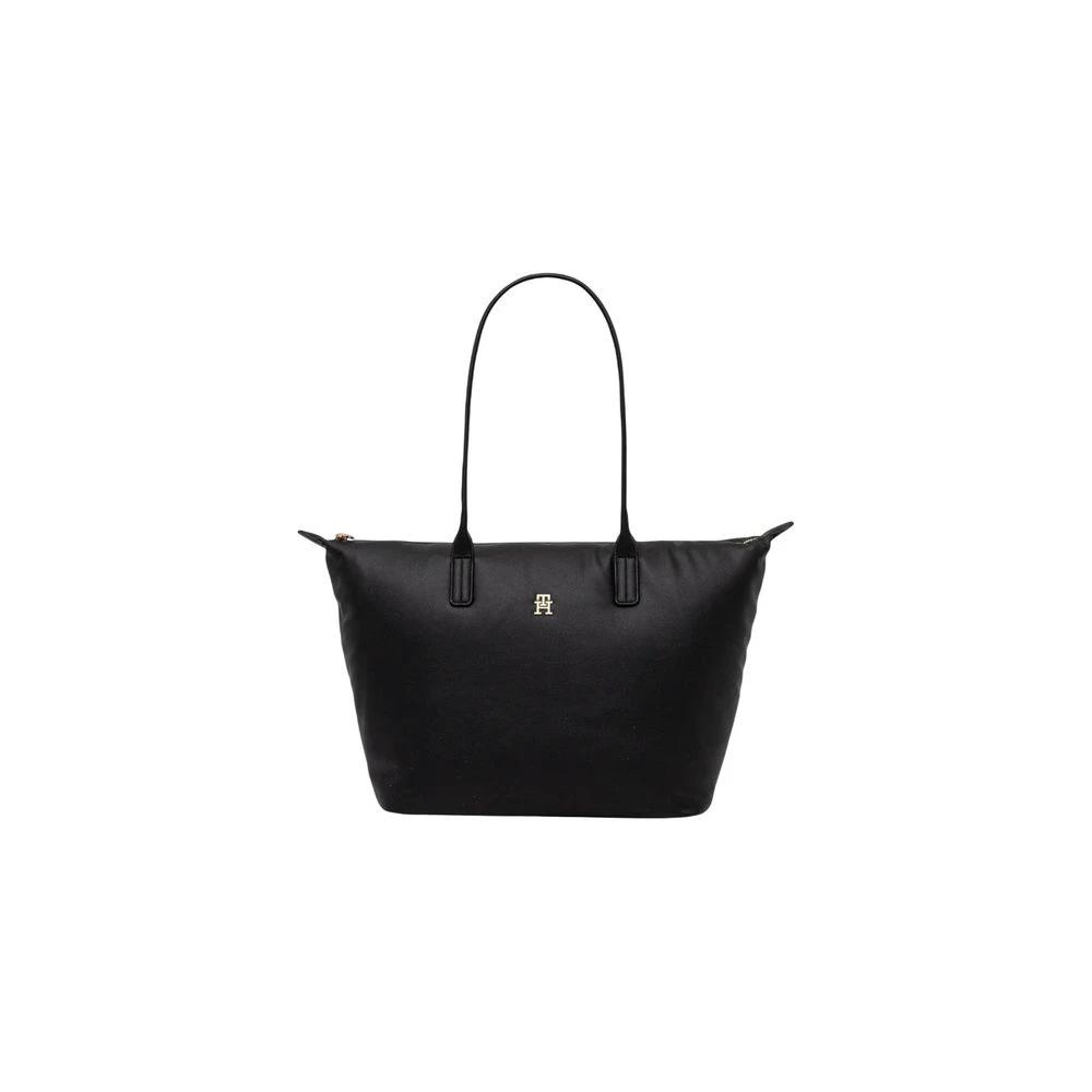 Tommy Hilfiger Schwarze Handtasche aus recyceltem Polyester by Tommy Hilfiger