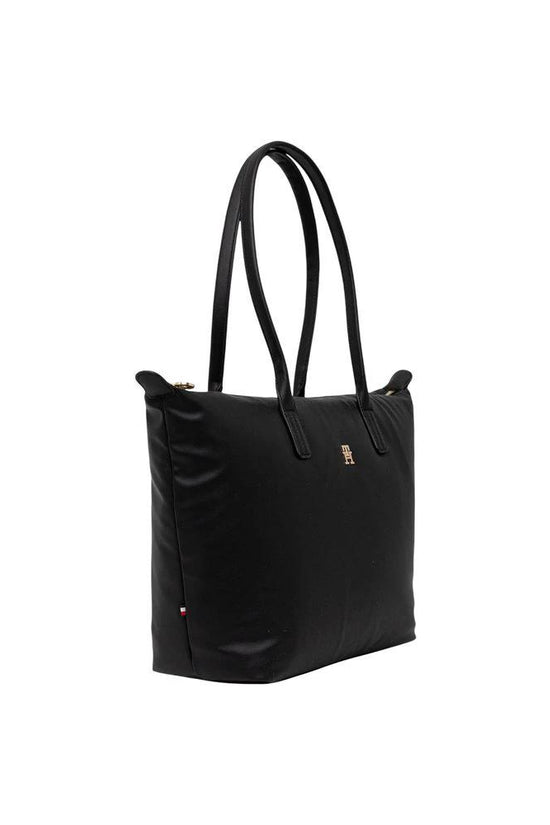 Tommy Hilfiger Schwarze Handtasche aus recyceltem Polyester by Tommy Hilfiger