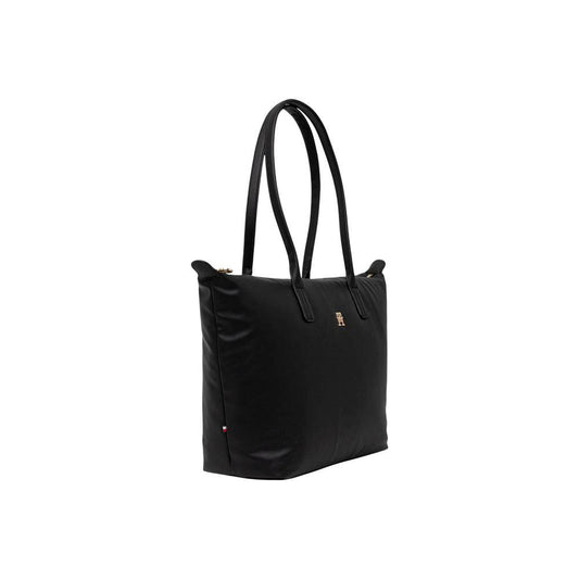 Tommy Hilfiger Schwarze Handtasche aus recyceltem Polyester by Tommy Hilfiger