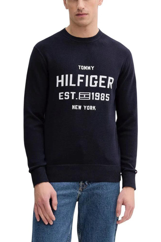 Tommy Hilfiger Blauer Bio-Baumwoll-Sweatshirt by Tommy Hilfiger