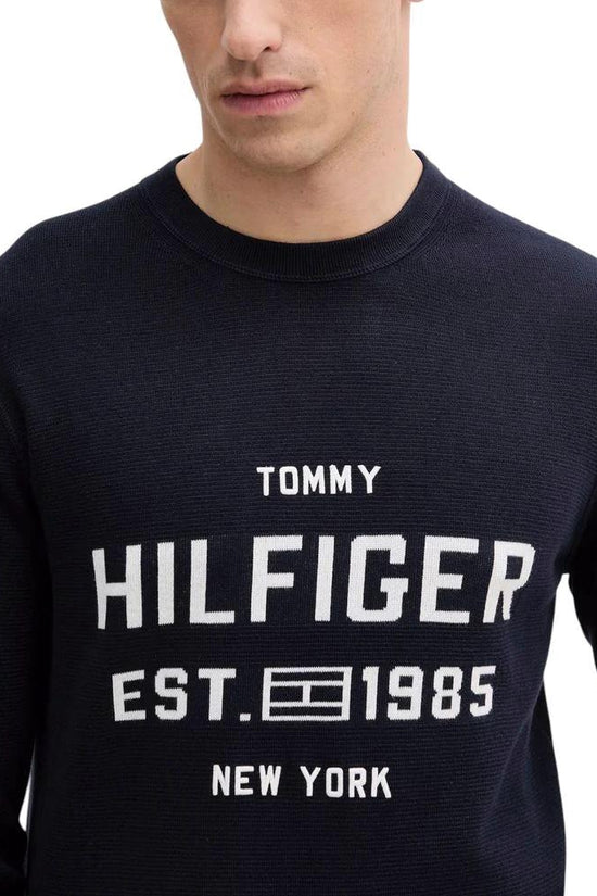 Tommy Hilfiger Blauer Bio-Baumwoll-Sweatshirt by Tommy Hilfiger