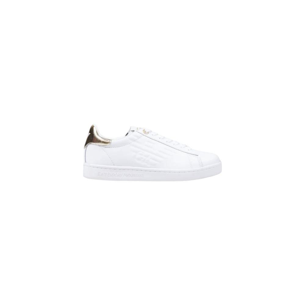 EA7 Emporio Armani Weiße Leder Low-Top-Sneaker by EA7 Emporio Armani