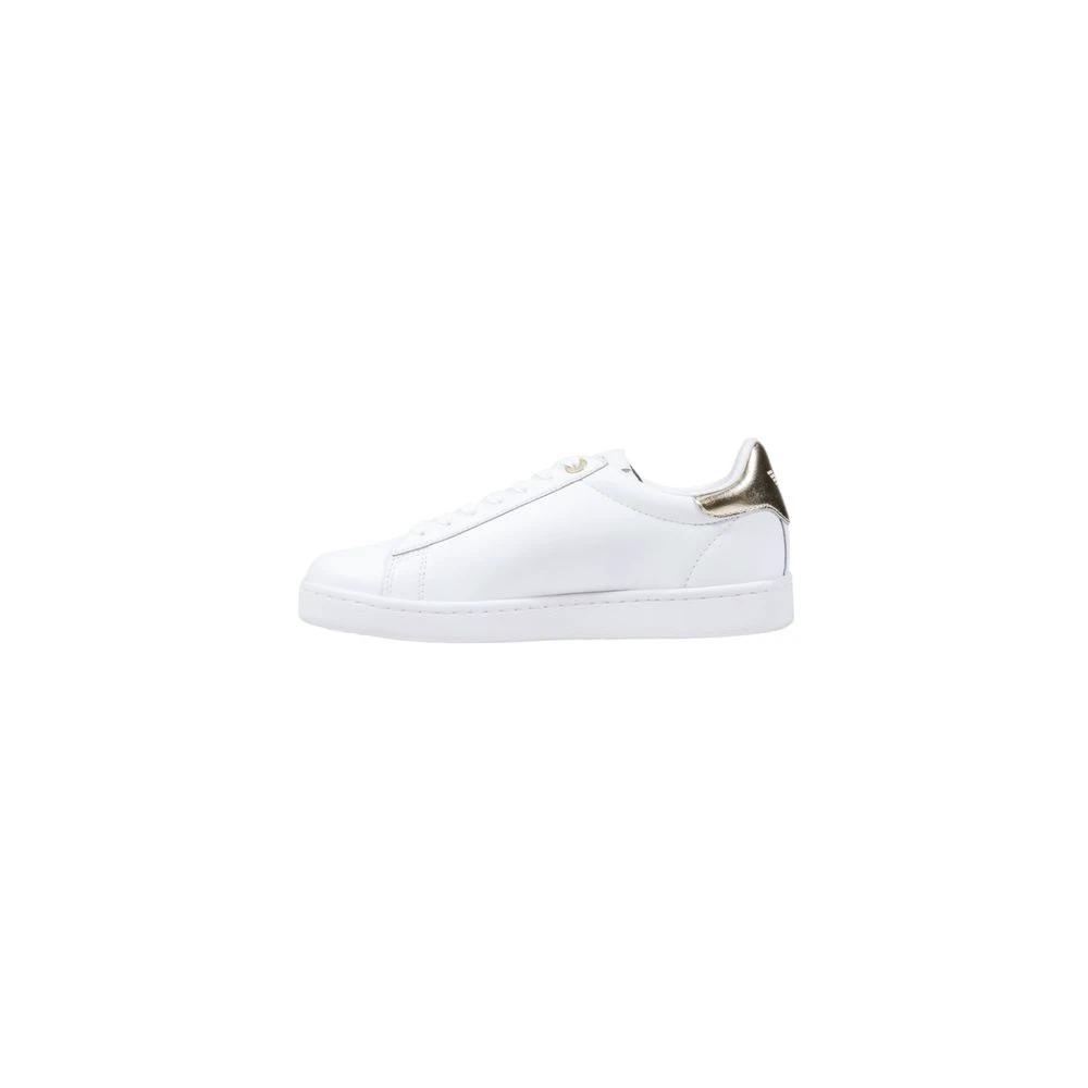 EA7 Emporio Armani Weiße Leder Low-Top-Sneaker by EA7 Emporio Armani