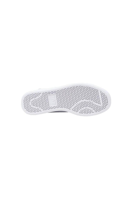 EA7 Emporio Armani Weiße Leder Low-Top-Sneaker by EA7 Emporio Armani