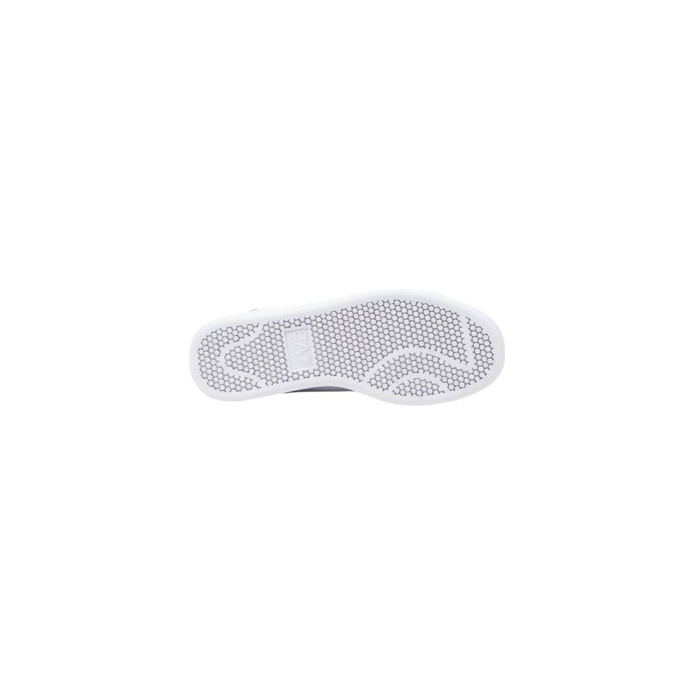 EA7 Emporio Armani Weiße Leder Low-Top-Sneaker by EA7 Emporio Armani