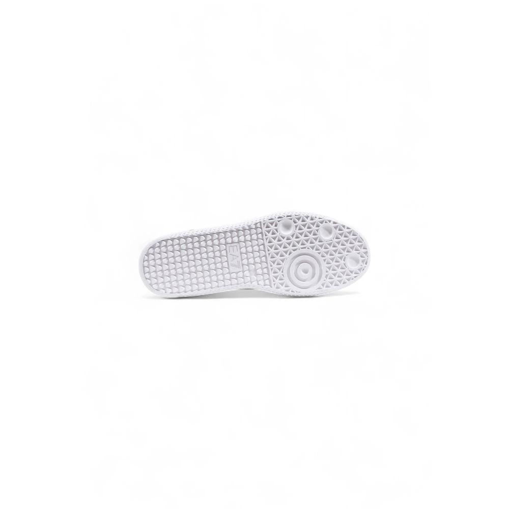 EA7 Emporio Armani Schwarze und weiße Leder-Sneaker im Athletic-Stil by EA7 Emporio Armani