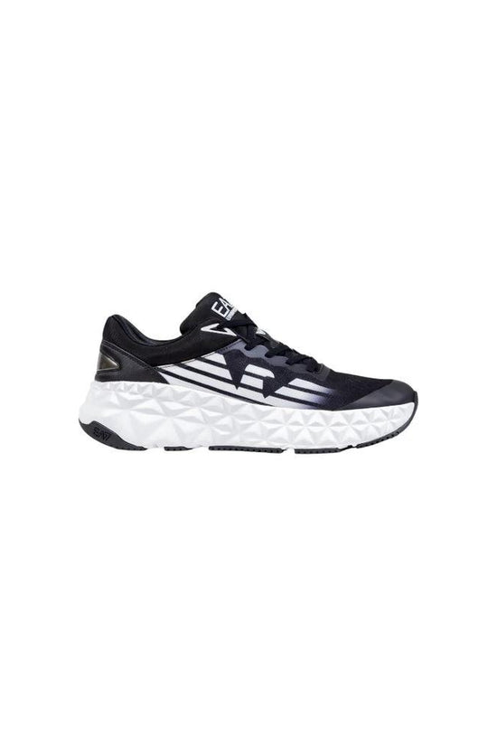 EA7 Emporio Armani Schwarze und weiße Sportschuhe aus Polyester by EA7 Emporio Armani