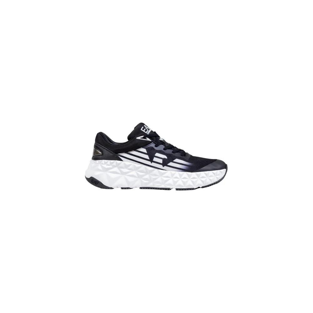 EA7 Emporio Armani Schwarze und weiße Sportschuhe aus Polyester by EA7 Emporio Armani