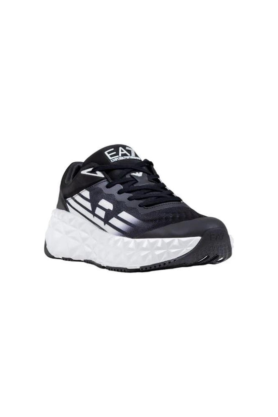 EA7 Emporio Armani Schwarze und weiße Sportschuhe aus Polyester by EA7 Emporio Armani