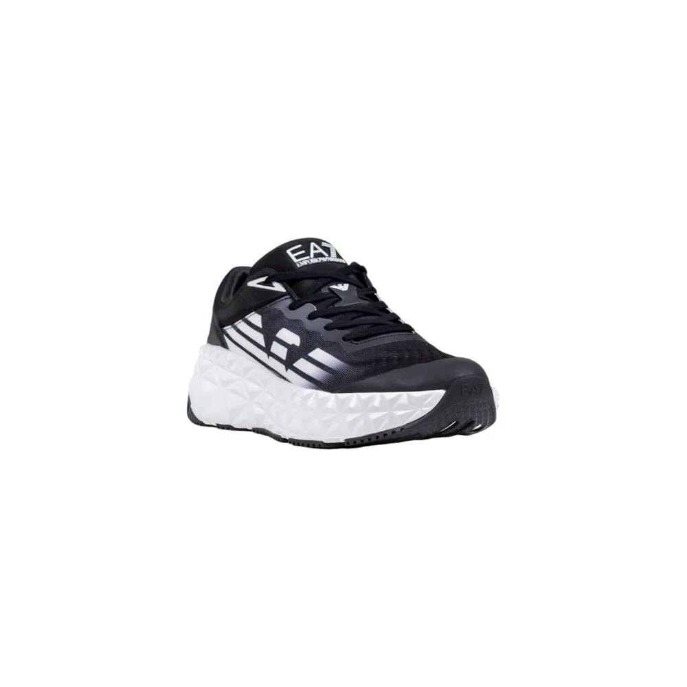 EA7 Emporio Armani Schwarze und weiße Sportschuhe aus Polyester by EA7 Emporio Armani