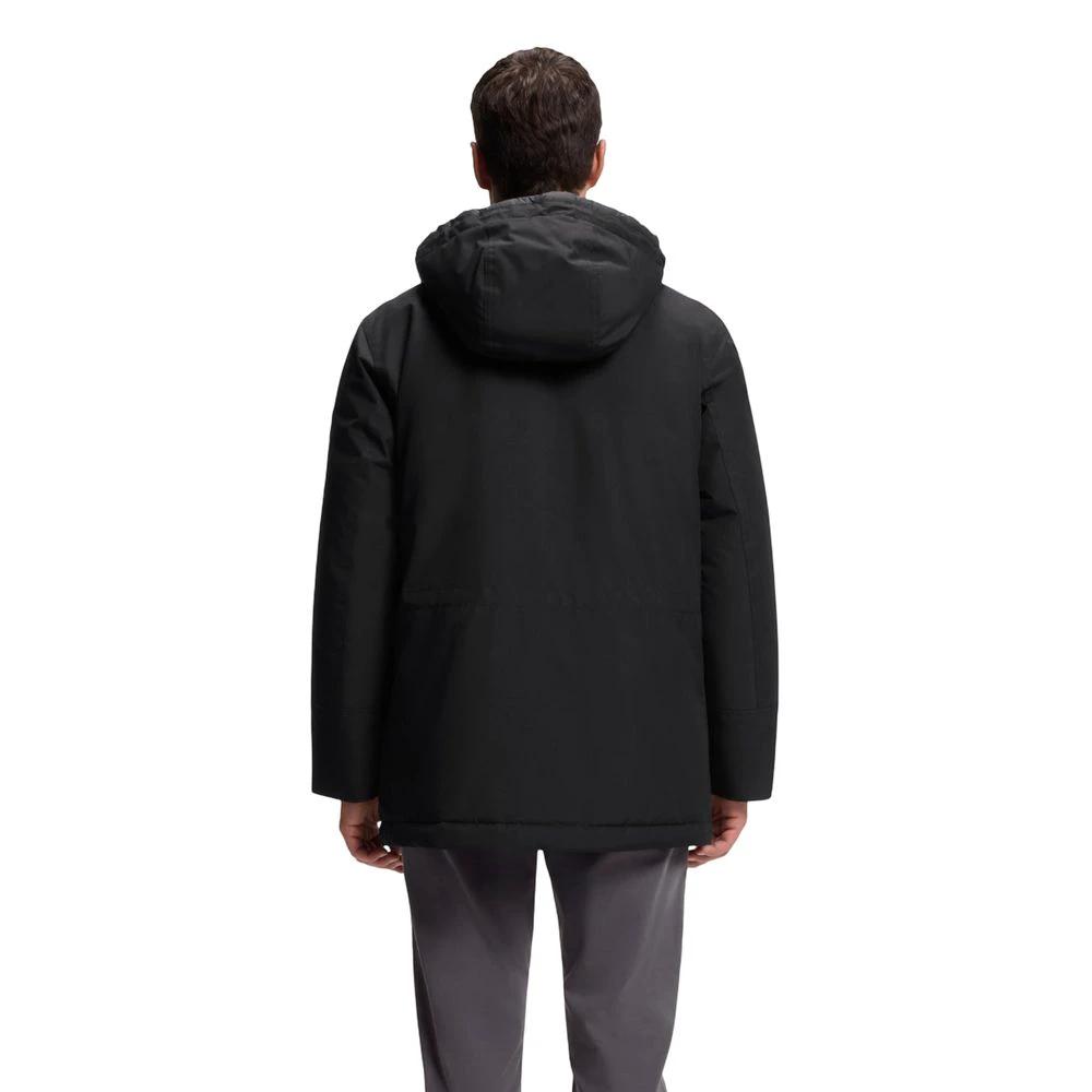 Hugo Boss Schwarze Polyester-Jacke in voller Länge by Hugo Boss
