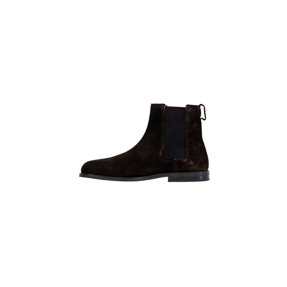 Calvin Klein Braune Chelsea Boots aus Wildleder by Calvin Klein