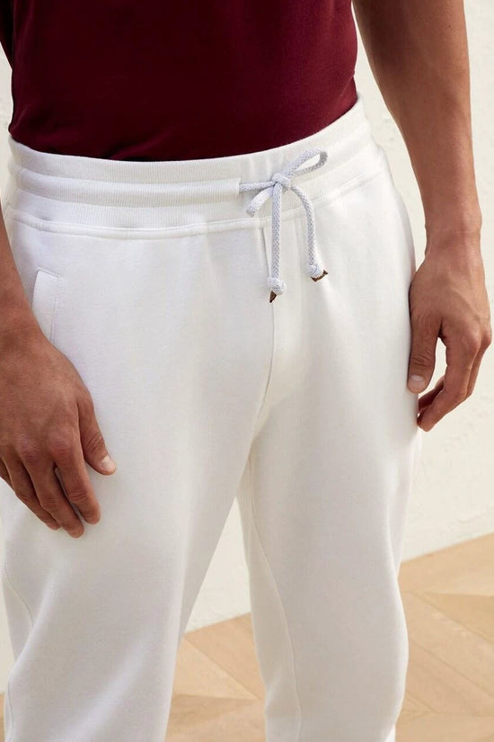 Brunello Cucinelli Weiße Baumwoll-Jogginghose (Trainingshose) by Brunello Cucinelli