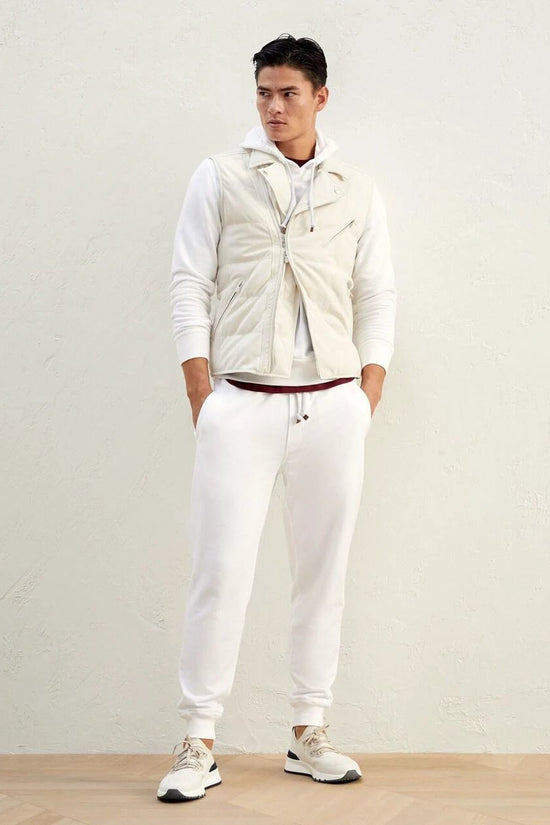 Brunello Cucinelli Weiße Baumwoll-Jogginghose (Trainingshose) by Brunello Cucinelli