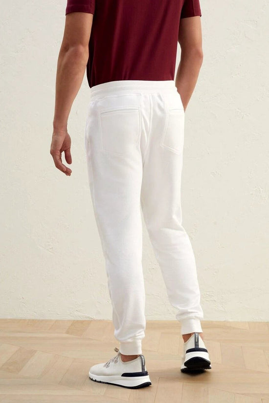 Brunello Cucinelli Weiße Baumwoll-Jogginghose (Trainingshose) by Brunello Cucinelli